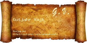 Gutjahr Vajk névjegykártya